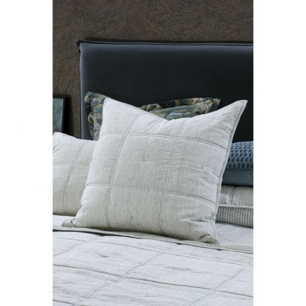 Bianca Lorenne Noma Grey Euro Pillowsham Pair | Allium Interiors