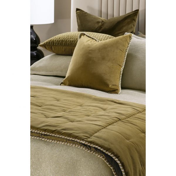 Bianca Lorenne Treccia Olive Comforter | Allium Interiors