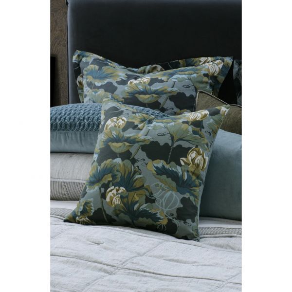 Bianca Lorenne Waterlily Ocean Cushion | Allium Interiors