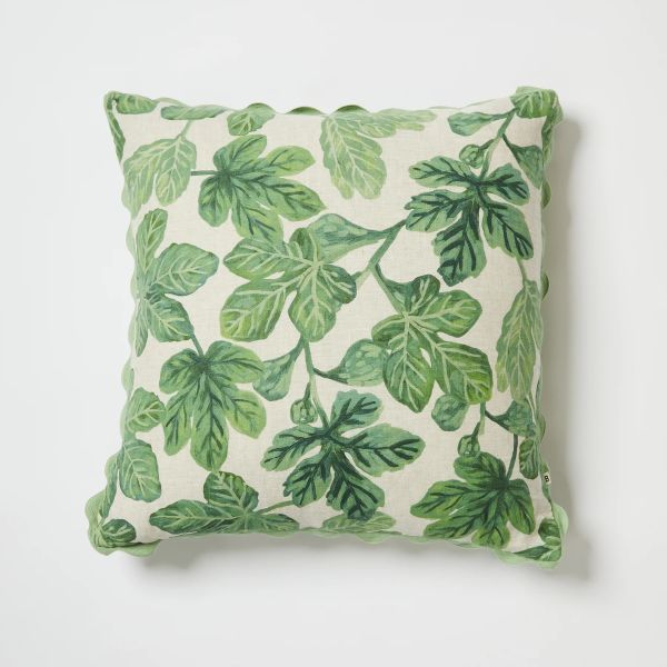 Bonnie And Neil Cushion Fig Green | Allium Interiors