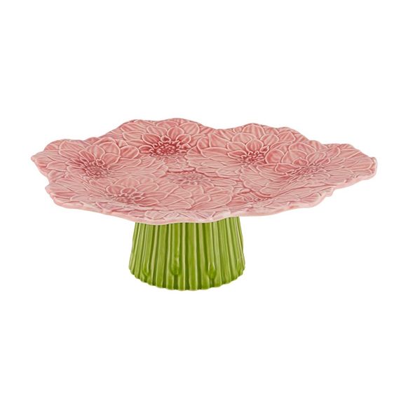 Bordallo Pinheiro Maria Flor Cake Stand Dahlia 28cm | Allium Interiors