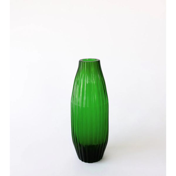 Brian Tunks Cut Glass Vase Bud Lime | Allium Interiors