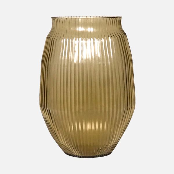 Brian Tunks Cut Glass Vase Medium Gold | Allium Interiors