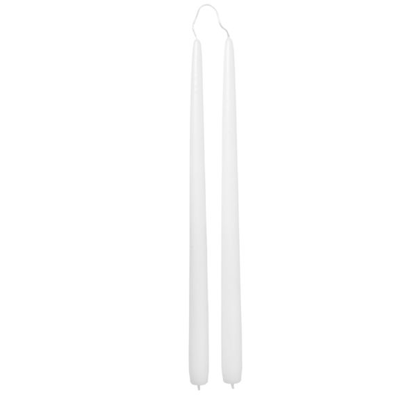 Broste Copenhagen Candle Smooth Taper Pure White S/2 | Allium Interiors