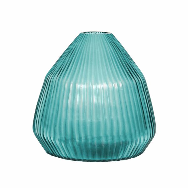 Brian Tunks Cut Glass Vase Conical Small Marine | Allium Interiors