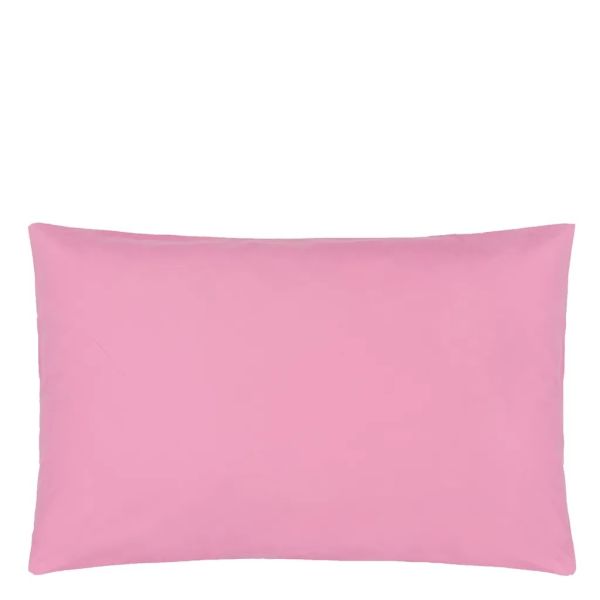 Designers Guild Loweswater Organic Fuchsia Standard Pillowcase Pair | Allium Interiors