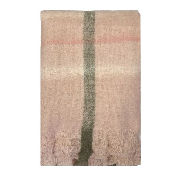 Lola + Fox Throw Mina Blush/Coral/Green | Allium Interiors