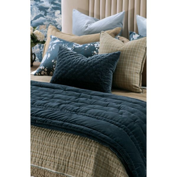 Bianca Lorenne Mica Prussian Blue Comforter | Allium Interiors