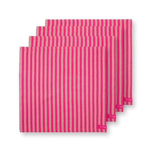 Pip Studio Napkin Set/4 Pink Stripe | Allium Interiors