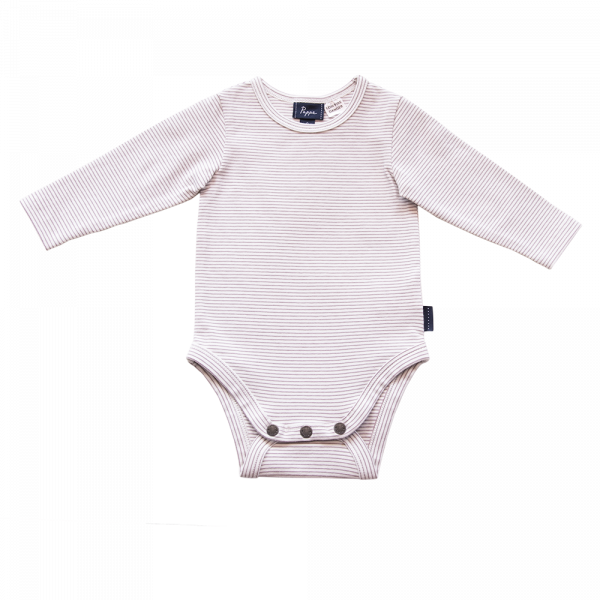 Pappe Luxe Organic Onesie Long Sleeve Elderberry 00 | Allium Interiors