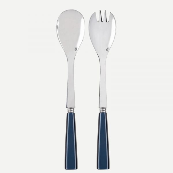 Sabre Icône Salad Server Set Steel Blue | Allium Interiors