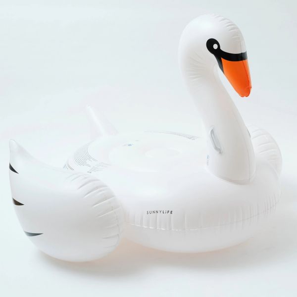 Sunnylife Inflatable Luxe Ride-On Float Swan White | Allium Interiors