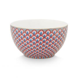 Pip Studio Flower Festival Bowl Red/Light Blue 9.5 cm