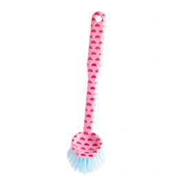 Rice Dishwashing Brush Pink Heart