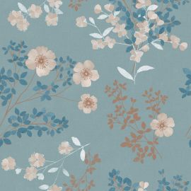 Borastapeter Wallpaper Prairie Rose Teal