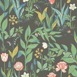 Borastapeter Wallpaper Spring Garden Black