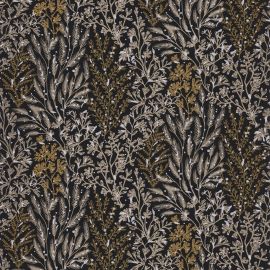 Casamance Wallpaper Isoete Black