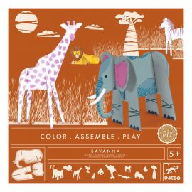 Djeco DIY Colour Assemble Play Savanna