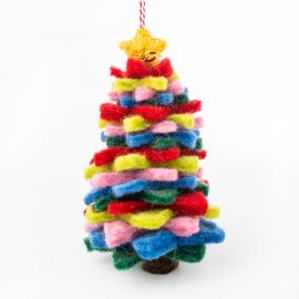 Vevoke Christmas Decoration NZ Wool Colourful Tree