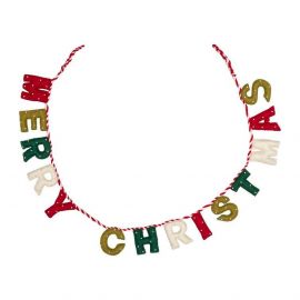 Vevoke Christmas Bunting With Beads