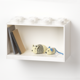 Lego Brick Shelf 8 Knobs White