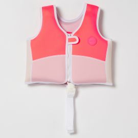 Sunnylife Kids Swim Vest Melody the Mermaid Neon Strawberry