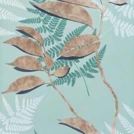 Osborne & Little Wallpaper Feuille D'Or Aqua