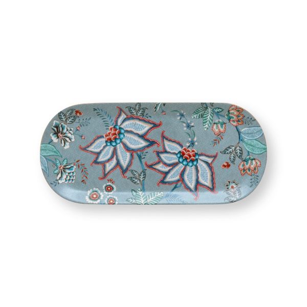 Pip Studio Flower Festival Cake Tray Rectangle Light Blue | Allium Interiors