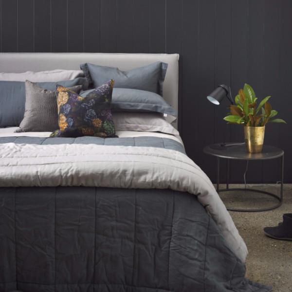 Thread Design Slate Linen Quilt | Allium Interiors