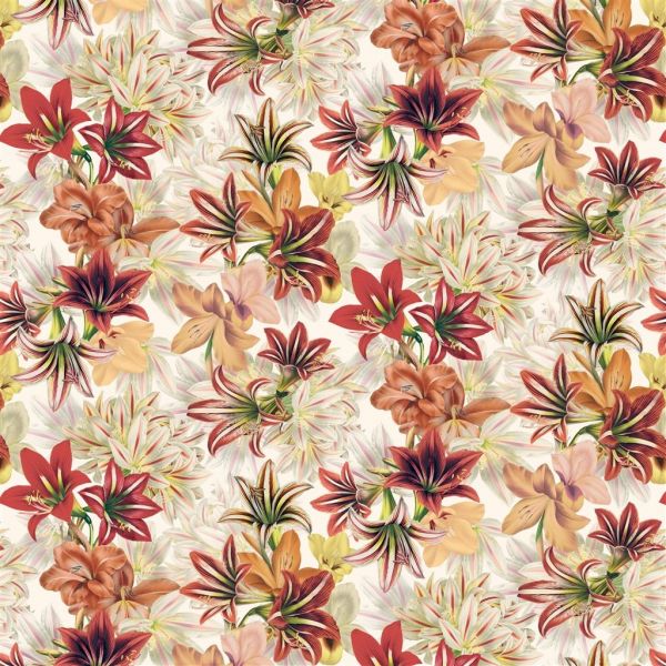 John Derian Fabric Amaryllis Carmine | Allium Interiors