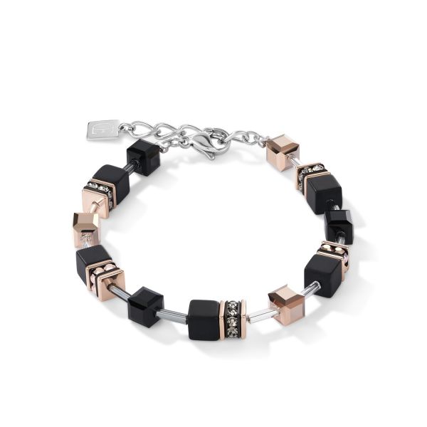 COEUR de LION Bracelet Geocube Onyx Black & Rose Gold | Allium Interiors