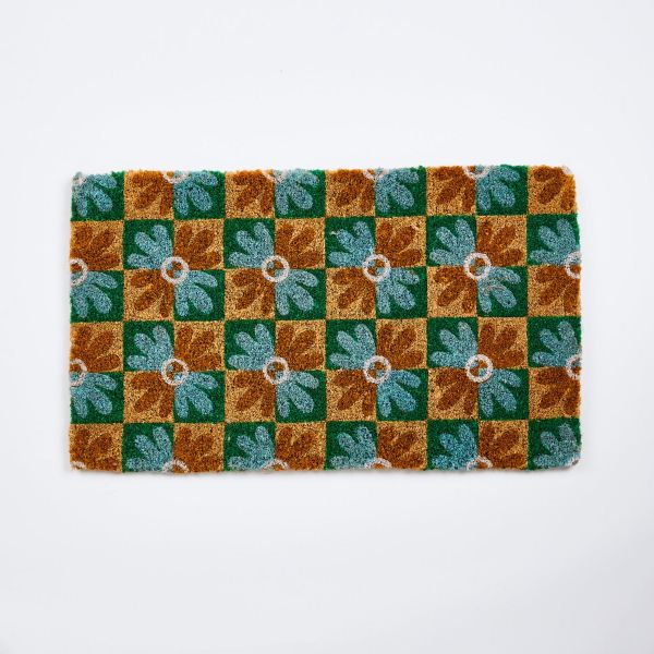 Bonnie And Neil Door Mat Chamomile Green | Allium Interiors