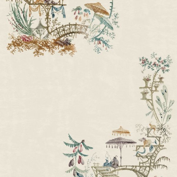 Mind The Gap Wallpaper Chinoiserie Coconut | Allium Interiors