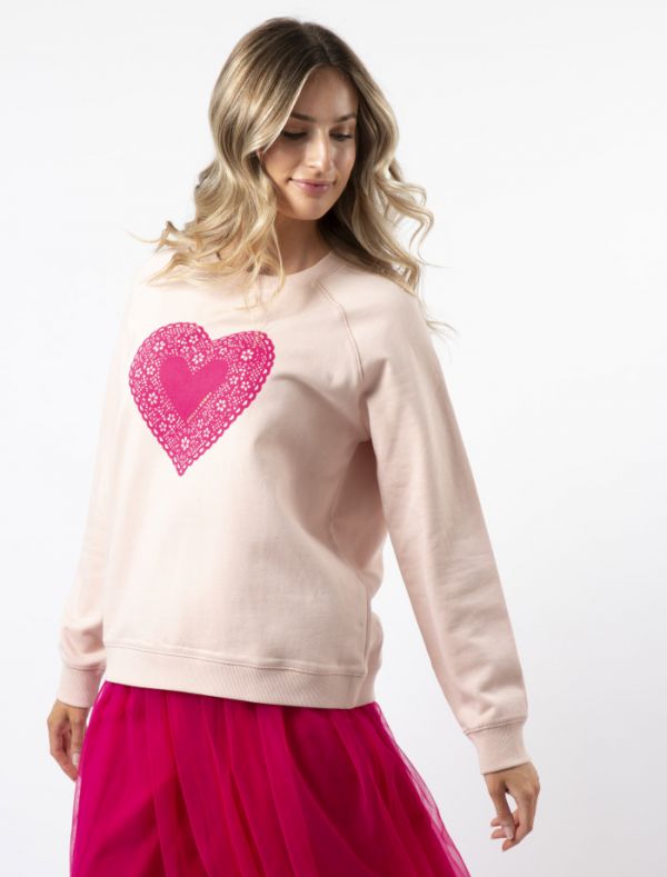 Stella+Gemma Sweater Neon Doily Heart | Allium Interiors