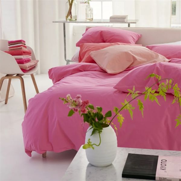 Designers Guild Loweswater Fuchsia Organic Duvet Set | Allium Interiors