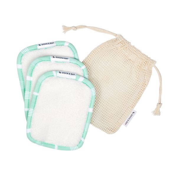 Dock & Bay Reusable Makeup Wipes Eucalyptus Green | Allium Interiors