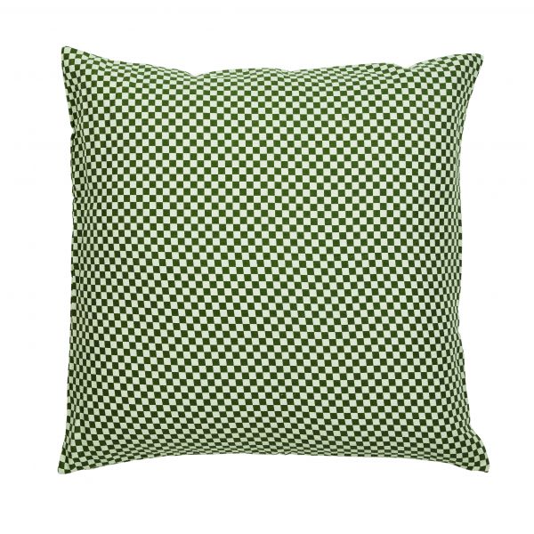 Bonnie And Neil Euro Pillowcase Tiny Checkers Leaf | Allium Interiors