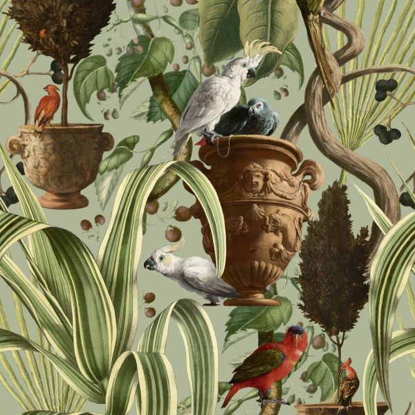 Mind The Gap Wallpaper Exotic Menagerie Light | Allium Interiors