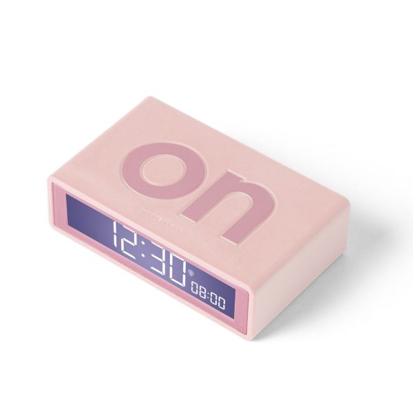 Lexon Flip+ Clock Rubber Pink | Allium Interiors