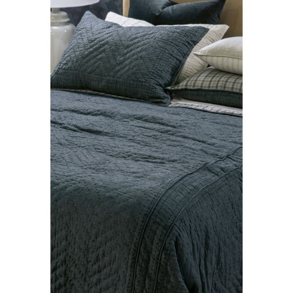 Bianca Lorenne Ganuchi Midnight Bedspread | Allium Interiors