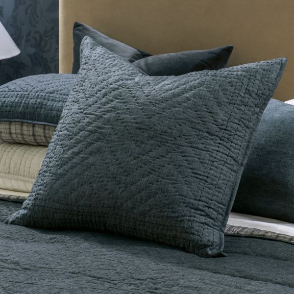 Bianca Lorenne Ganuchi Midnight Euro Pillowsham Pair | Allium Interiors