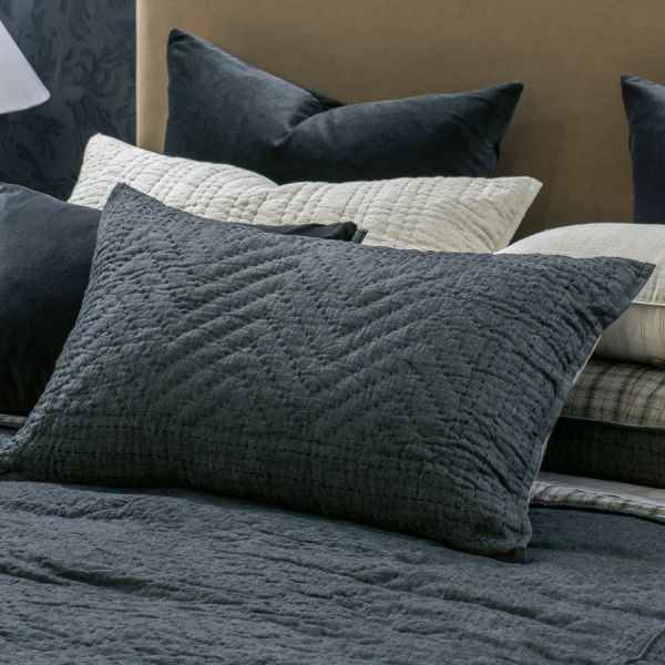 Bianca Lorenne Ganuchi Midnight Pillowsham Pair | Allium Interiors