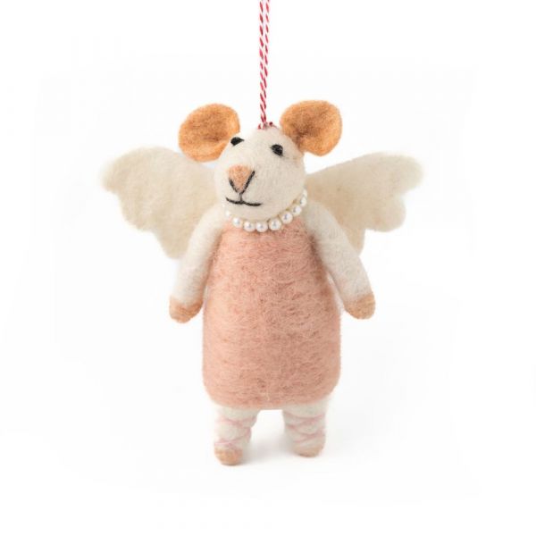 Vevoke Christmas Decoration NZ Wool Angel Mouse | Allium Interiors