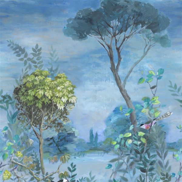 Designers Guild Wallpaper Giardino Segreto Scene 1 Delft | Allium Interiors