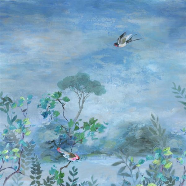 Designers Guild Wallpaper Giardino Segreto Scene 2 Delft | Allium Interiors