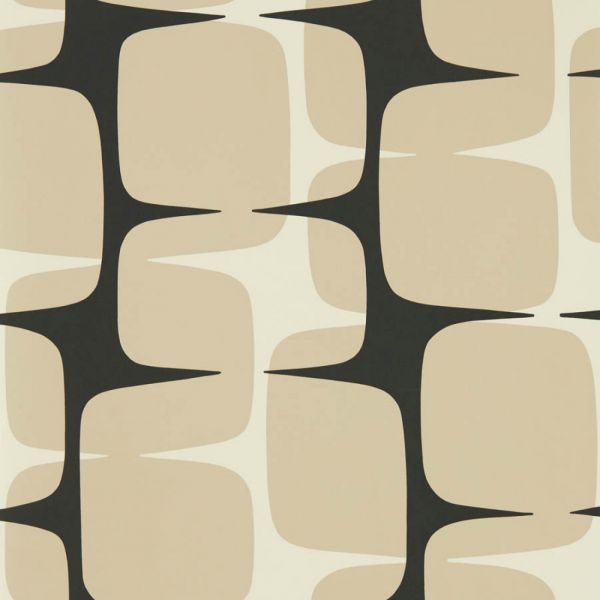 Scion Wallpaper Going Lohko Powder/Liquorice | Allium Interiors