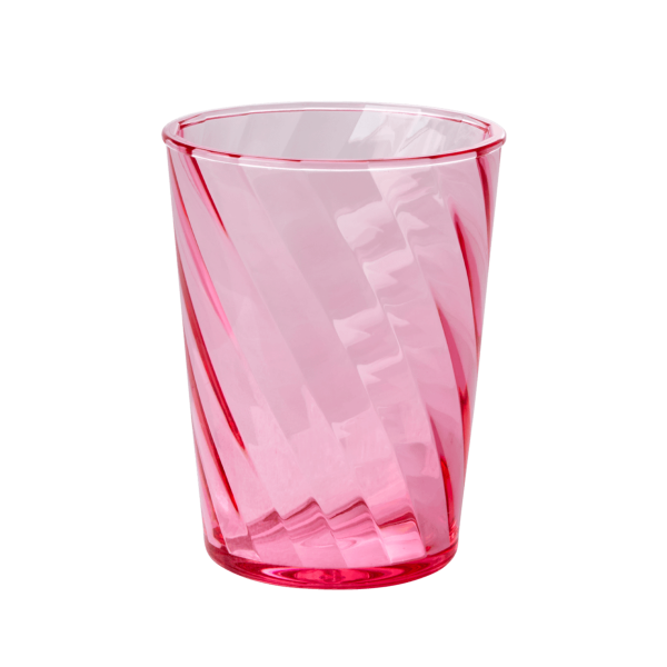 Rice Acrylic Twisted Tumbler Pink | Allium Interiors