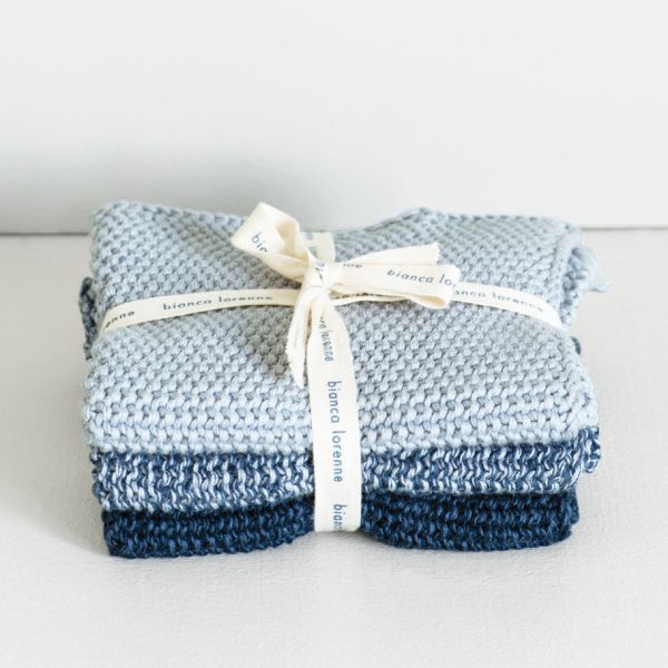 Bianca Lorenne Washcloths Lavette Indigo | Allium Interiors