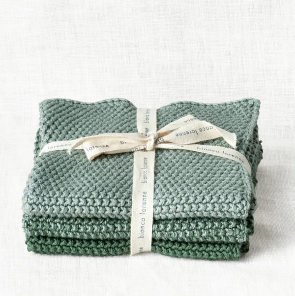 Bianca Lorenne Washcloths Lavette Sage | Allium Interiors