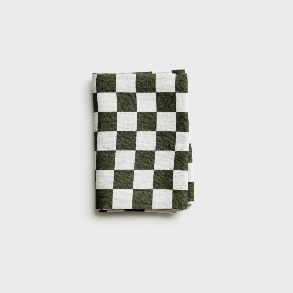 Lettuce Tea Towel Micro Checkers  | Allium Interiors